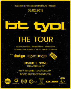 BT / tyDi are coming to Philly!